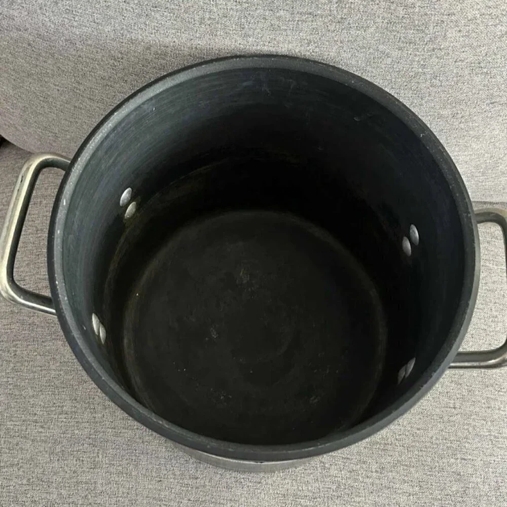 Vintage Calphalon 812 12Qt Commercial Aluminum Cookware Pot + Lid